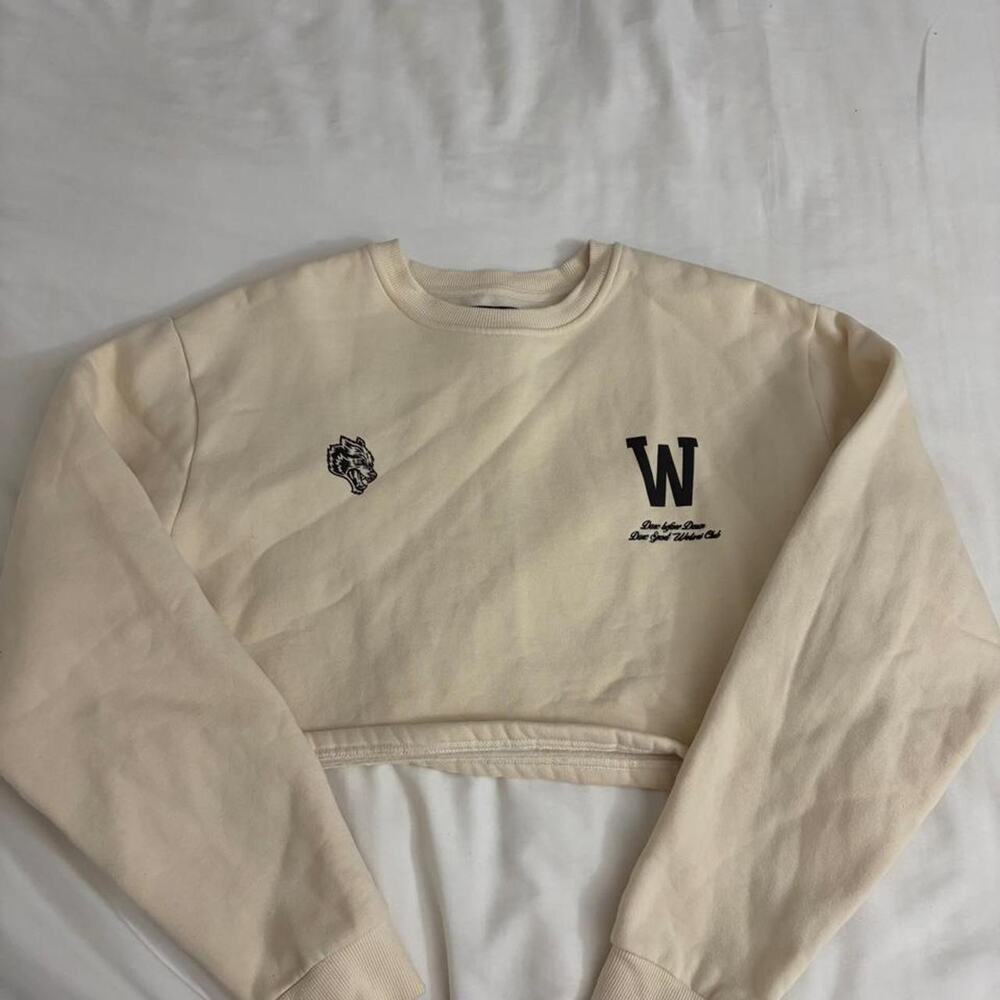 Darc Sport SHE Limited Edition Cream Cropped Varsity Sweatshirt 78/500 S
